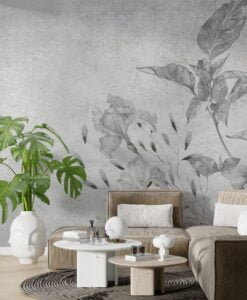 Pale Leaves Wallpaper Mural