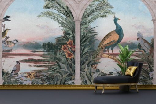 Landscapes And Birds Wallpaper Mural