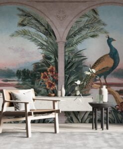 Landscapes And Birds Wallpaper Mural