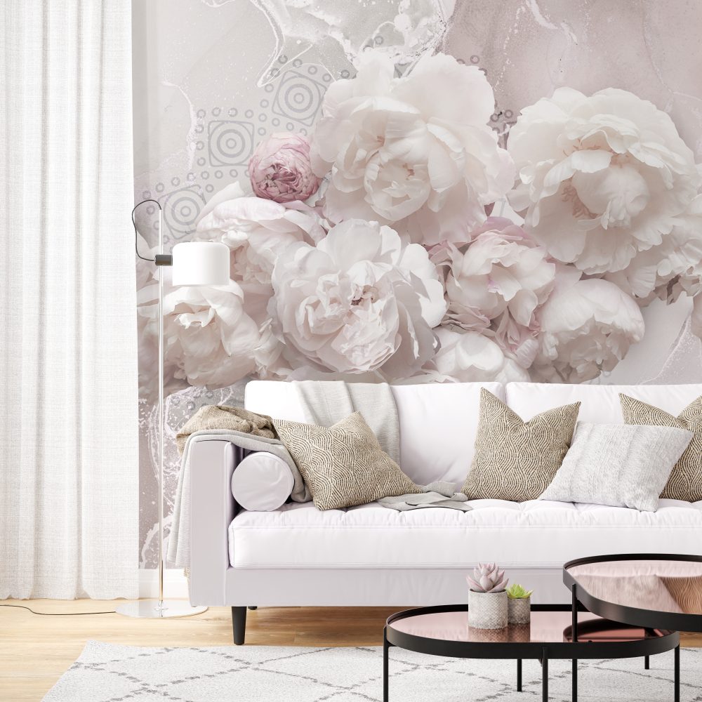 Grey Roses – stunning wallpaper – Photowall