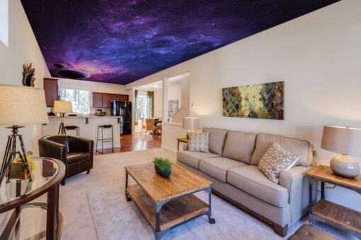 Galaxy and Planets Ceiling Wallpaper Mural