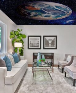 Space Earth Planets Ceiling Wallpaper Mural