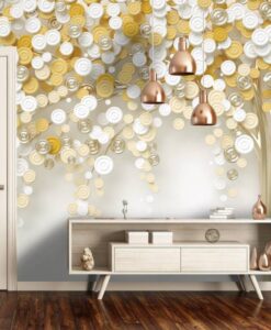 3D Round Branched Tree Wallpaper Mural