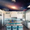 Galaxy Earth Planets Ceiling Wallpaper Mural