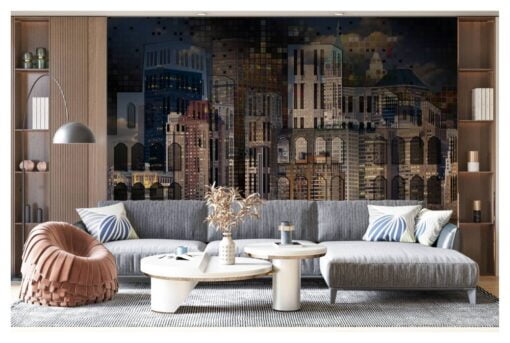 City Buildings Landscape Wallpaper Mural