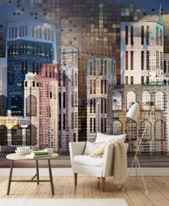 City Buildings Landscape Wallpaper Mural