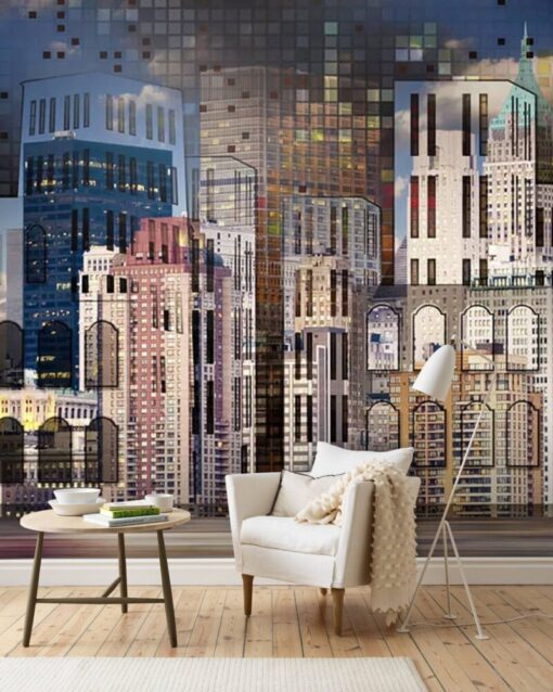 City Buildings Landscape Wallpaper Mural