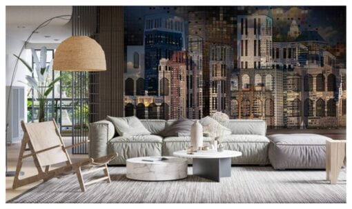 City Buildings Landscape Wallpaper Mural