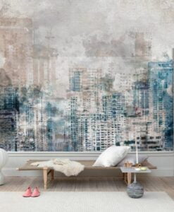 Blue Stylish Gray Tones Wallpaper Mural