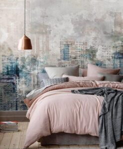 Blue Stylish Gray Tones Wallpaper Mural