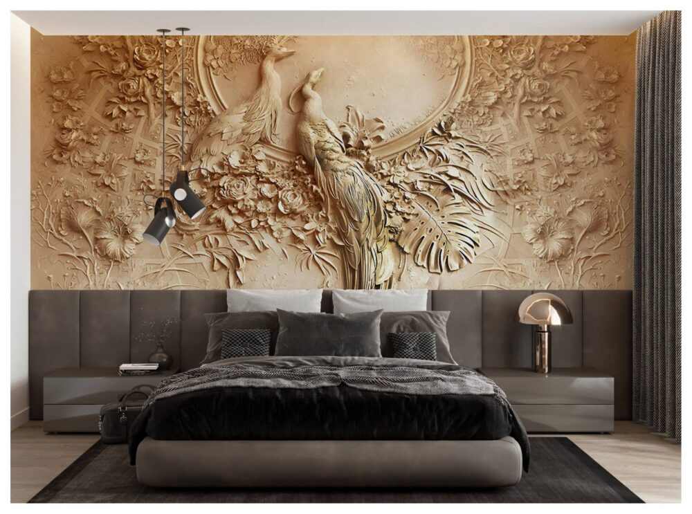Textured Grey Geo Wallpaper - Geometric Rose Gold Wallpaper