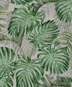 Green Tones Palm Leaf Wallpaper Mural