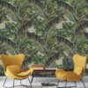 Tropical Big Banana Leaves Wallpaper Mural