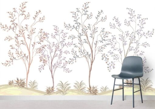 Flowers On Tree Spring Theme Wallpaper Mural