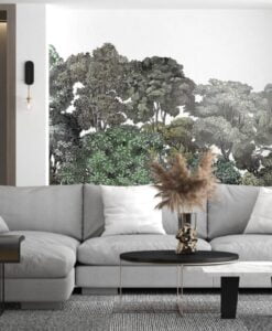 Forest Trees Landscaped Wallpaper Mural