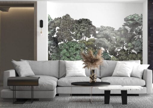 Forest Trees Landscaped Wallpaper Mural