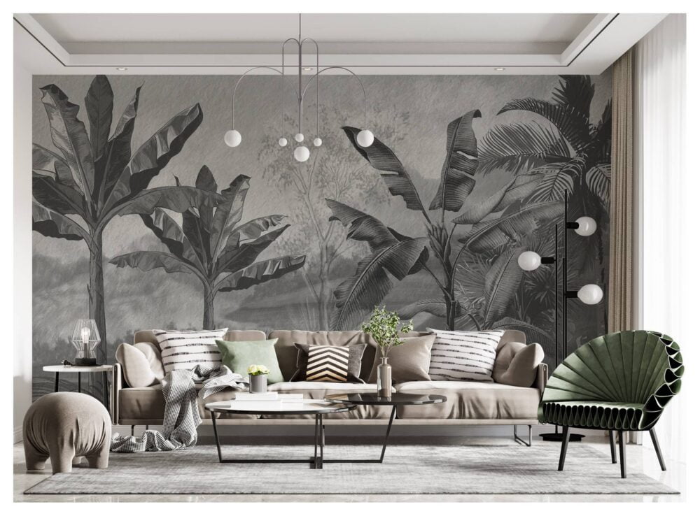 Tropical High Trees Wallpaper Mural