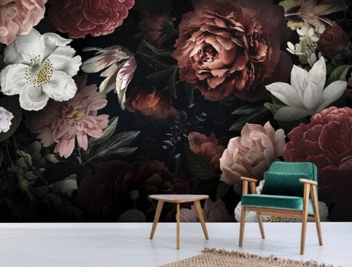Big Rosses Nostalgic Floral Wallpaper Mural