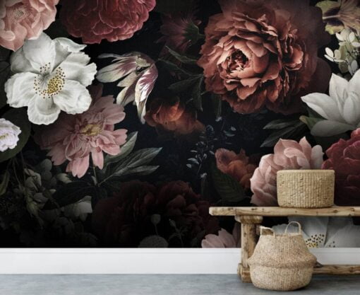 Big Rosses Nostalgic Floral Wallpaper Mural
