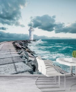 Lighthouse Landscape 3D Wallpaper Mural