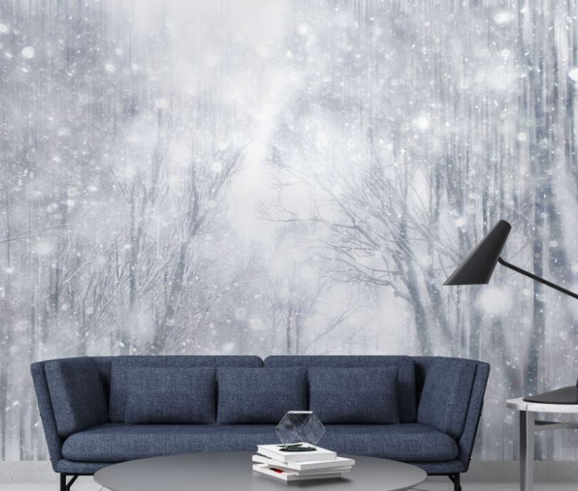 Snow Forest Landscape 3D Wallpaper Mural