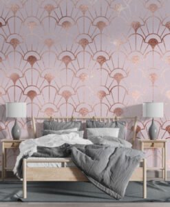 Pink Geometric Modern Pattern Wallpaper Mural