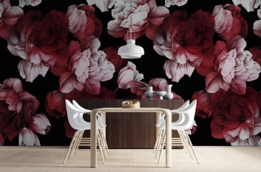 Pink and Red Roses Wallpaper Mural