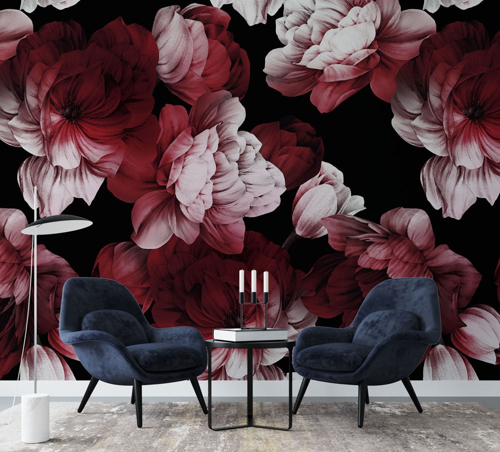 Pink and Red Roses Wallpaper Mural