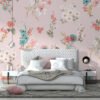 Soft Flowers Pink Wallpaper Mural