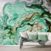 Green Marble Pattern Wallpaper Mural