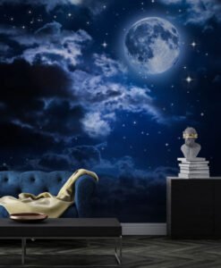 Sky and Moon Landscape Wallpaper Mural