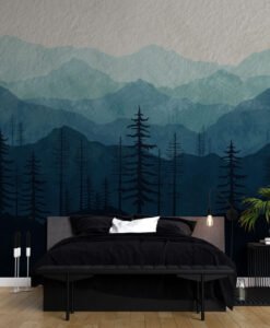 Mountain Landscape Effect Wallpaper Mural