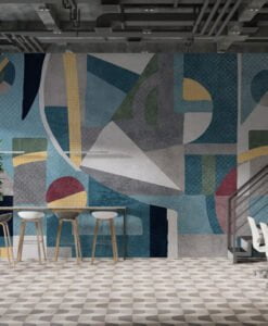 Textured Geometric Patterns Wallpaper Mural