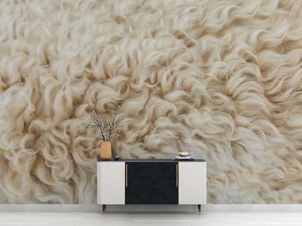 Sheepskin Wallpaper Mural