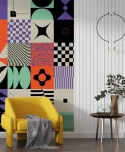 Colorful Patterns Modern Wallpaper Mural