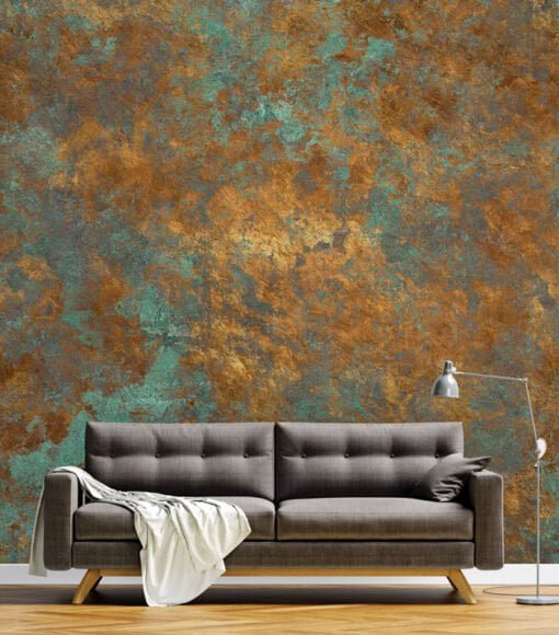 Gold With Rusty Wall Texture Wallpaper Mural