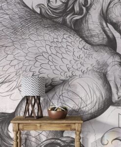 Da Vinci’s Pegasus Art Design Wallpaper Mural