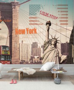 Liberty Collage Countries Wallpaper Mural