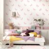 Unicorns Wallpaper in Soft Pink & Fuchsia Pink