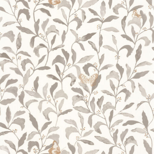 Sweet Wallpaper in Taupe & Gold