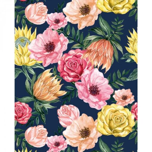 Flower Power Blossom Wallpaper in Multicolor