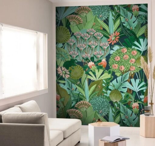 Jardin Onirique Wallpaper in Green