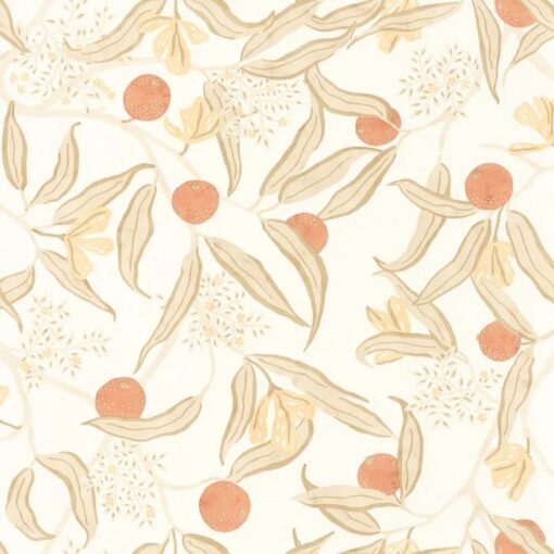 Eurydice Wallpaper in Beige Orange