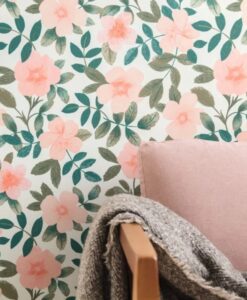 Gaia Wallpaper in Pink khaki