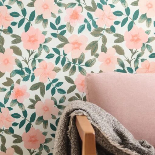 Gaia Wallpaper in Pink khaki