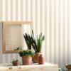 Little Lines Wallpaper in Light Taupe