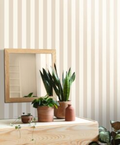 Little Lines Wallpaper in Light Taupe