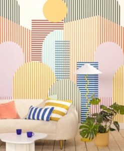Parallèle Wallpaper in Multicolors