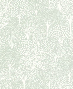 Alice Wallpaper in White & Green