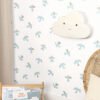 Colombe Wallpaper in White & Blue by Caselio